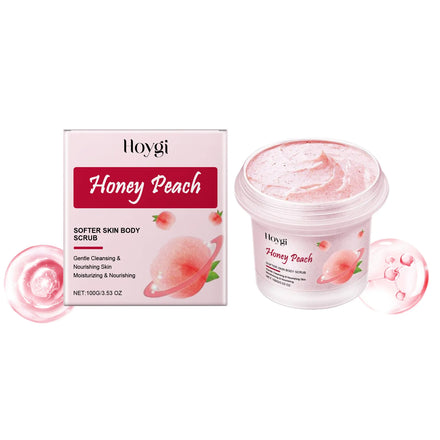 Private Label HOYGI Deep Cleansing Exfoliating Lemon Papaya Honey Peach Body Scrub 100g