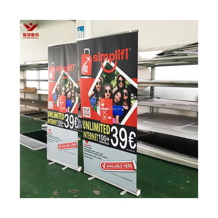 Durable Outdoor Retractable Customized Printing Scroll Custom Banner Stand Artistic Display Backdrop for Promotional Banners