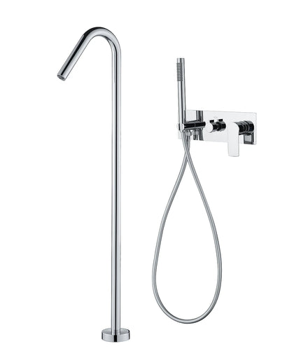 New Black Brass Floor Stand Faucets Wall Mounted Filler Bath Tub Mixer Tap Shower Freestanding Bathtub Faucet