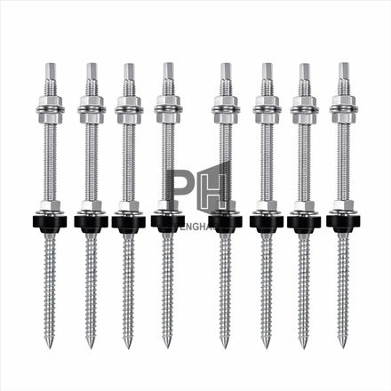 M10 Rail Mounting System Height Adjustable Photovoltaic Solar Mounting Roofs Stainless Steel Hanger Bolts Screws