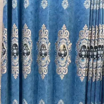 New Style Chenille High Quality Width Embroidered Poly Blackout Curtain Fabric
