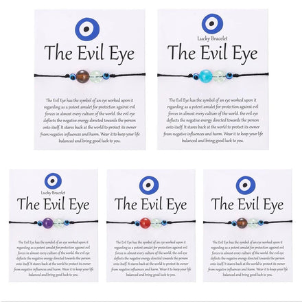 European American New Beaded Bracelets Vintage Devil Eye Bracelet Temperament Natural Stone Bracelet