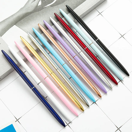 Custom Metal Ballpoint Pens Slim Lightweight 1.0mm Writing Width for Business Office & Hotel Advertising & Signature