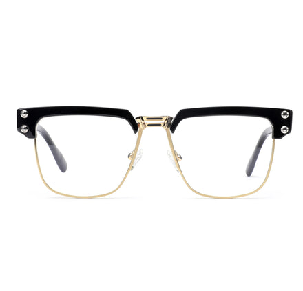 New Anti-blue Light Glasses Square Frame Flat Mirror Glasses Frame Men's and Women's Myopia Glasses