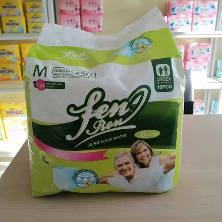 Incontinence Protective Disposable Adult Diaper Panty Printed Design 3D Leak Prevention Dry Surface Absorption-Free Sample