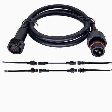 Outdoor Extension Cord 50 Feet Spaced 6 Outlet Plugs Weatherproof Multi-outlet Cord for Landscape Lights Holiday Decorations