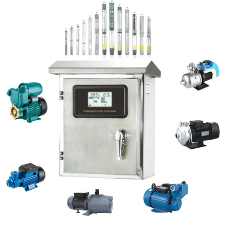Automatic Stainless Steel Water Pump Controller Timer with Water Level Display for Submersible Pumping Applications