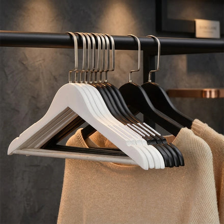 Factory Direct Custom Wood Pants Hangers P66 Model Coat Suit Shirt Pajamas Coat Hanger Clothes Wardrobe Use Natural Wood Hangers
