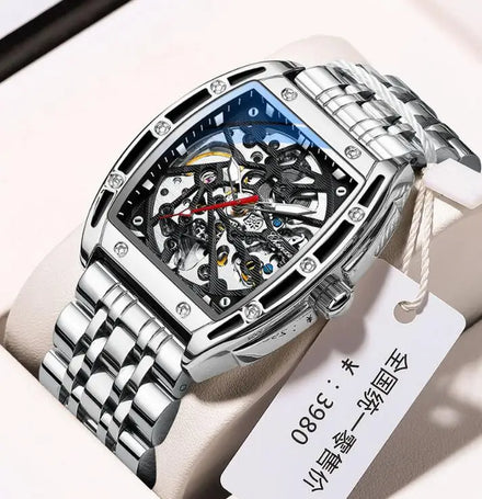 MECHANICAL WATCH CHENXI Barrel Hollow Automatic Mechanical Watch Men's Cross-border Foreign Trade Live Luminous Factory