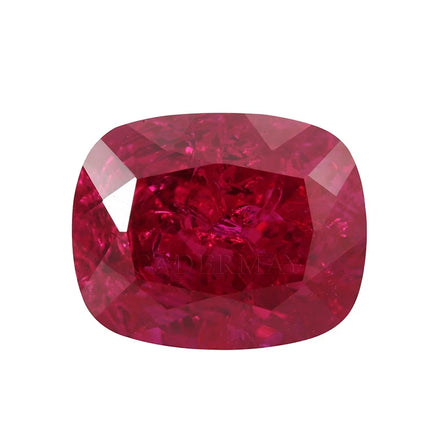 Pigeon Blood Lab Grown Ruby GRC Certificate Oval Long Cushion Cut Lab Created Loose Ruby With Minor Cracks and Inclusions