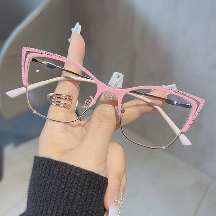 2024 Unisex Anti-Blue Light Eyeglass Frames New Cat Eye Style Direct Wholesale From Manufacturers
