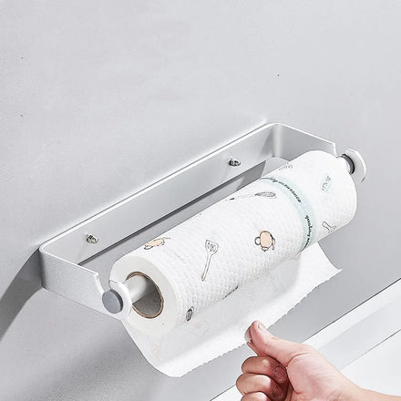 Hot Sale Wall Mounted Tissue Holder Metal Roll Paper Towel Holder for Kitchen/Bathroom/under Cabinet