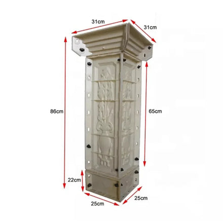 European Style ABS Plastic Decorative Concrete Moulds Column and Roman Pillar for Sale