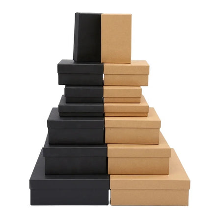 Kraft Paper Heaven and Earth Cover Large Eco-Friendly Box Garment Folding Box Hand Gift Box Factory Custom