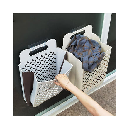 Portable Round Metal Iron Laundry Hamper Foldable Collapsible PP Wicker Home Use Standing Type Dirty Clothes Storage Basket