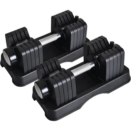 Adjustable Dumbbells 2.5 - 25 kg Weight Adjustment in 1 Second Quick Dumbbell for Muscle Training