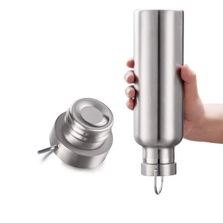 Stainless Steel 304 500ml Wide Mouth Handgrip Vacuum Insulated 6-12hrs Eco-Friendly American Style Outdoor Travel Sport Party