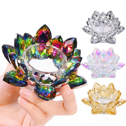 Colorful Flower Glass Nail Liquid Cup Wash Storage Manicure Tool Nail Crystal Dappen Dish With Lid
