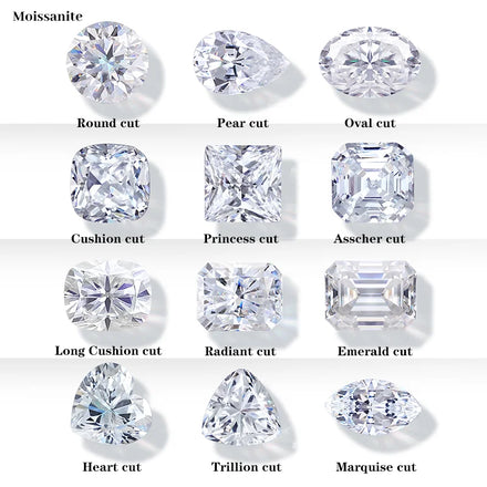 3EX Quality Starsgem Loose Moissanite Gemstones Round Fancy Shape Brilliant Cut Moissanite D Color VVS Moissanite