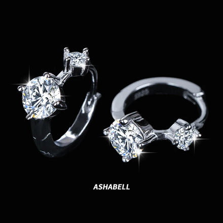 S925 Sterling Silver Earrings VVS D Color Moissanite Hoop Earrings Temperament Simple Earrings for Women Gift