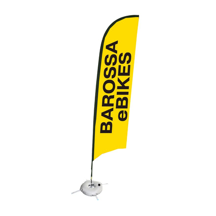 Custom Medium 3.5m Teardrop Promotional Flags Banners with UV Protection Fiberglass Pole Polyester Fabric for Trade Shows Events