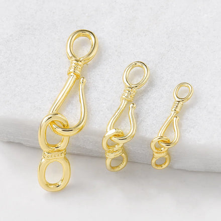 DIY Minimalist Decorative Jewelry Findings Copper Handmade Gold Hook Bead Assembly Connecting Rod Bracelet Necklace Accessories