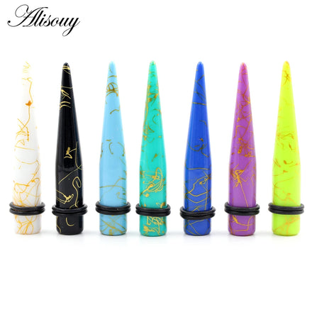 Wholesale 1.6mm-20mm Line for Cone Acrylic Ear Taper Gauges Tunnels Plugs Stretcher Expander Wedding Gift Earrings Piercing