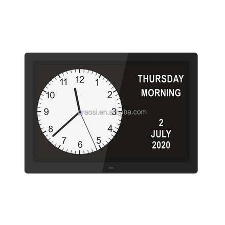 Wall Hang Remote Control Auto Dimming Screen 12 15 Inch Big Display Elderly Senior Dementia Alzheimer's Digital Calendar Clock