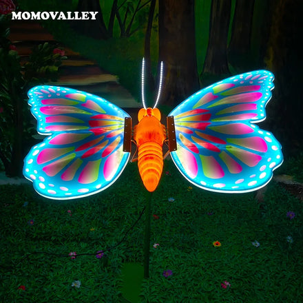 Momovalley Affordable 100cm Large Lighted 3d Led butterfly Motif Lights Outdoor Garden Christmas Decorative Lighting