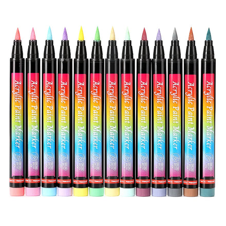Factory Wholesale Acrylic Brush Markers 48 Color 1-6mm Soft Brush Tip Quick Dry Odorless Professional Acrylic Paint Marker Pen