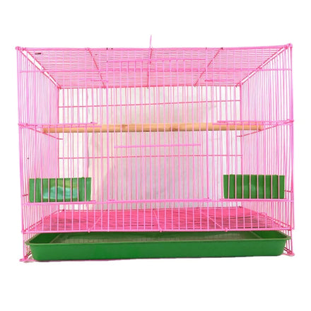 50cm Foldable Metal Wire Mesh Bird Cage for Breeding Parakeets Cockatiels Conures Finches Budgies Lovebirds Canaries