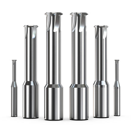 HUHAO HRC 60 Aluminum Steel Milling Cutter CNC Single Flute Spiral End Mill for Stainless Steel Metal L126000