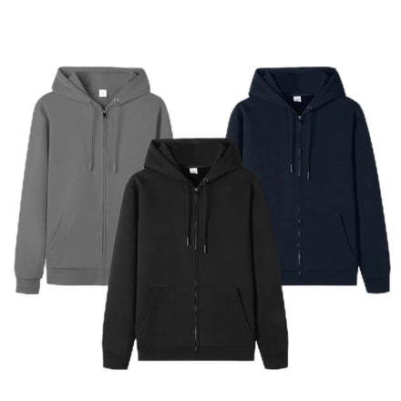 High Quality Fleece Heavyweight Oversized Hoodies Sweatshirts Men Design Custom Black Blank Zip up Zipper Hoodie