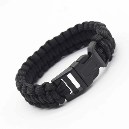 Emergency Bracelet for Mountaineering Tactical Whistle Made Polyester Nylon Plastic Bag Weighted Camping Hiking