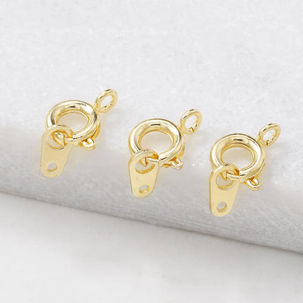 Simple Handmade Bead Components DIY Connection Jewelry Snap Findings Necklace Fashion O-shaped Decorative Accessories
