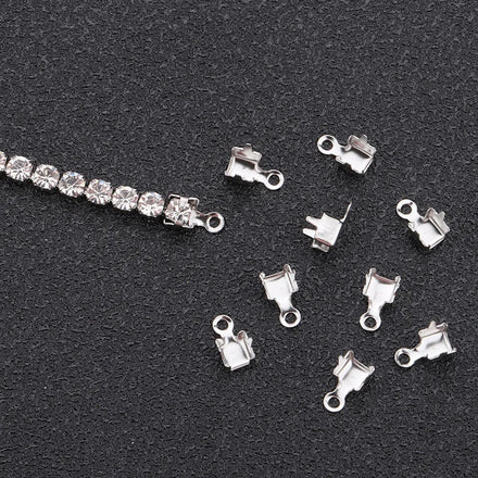 GP Stainless Steel End Chain Crimp Clasp for High-Quality Handmade Jewelry Making Findings Wholesale