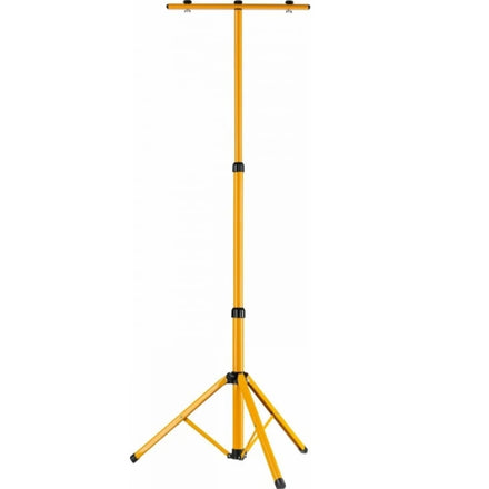 Iron Telescopic Twin Head Tripod Stand Support for Study Spotlight LED Flood Light Easy Assembly for Construction Outdoor Use
