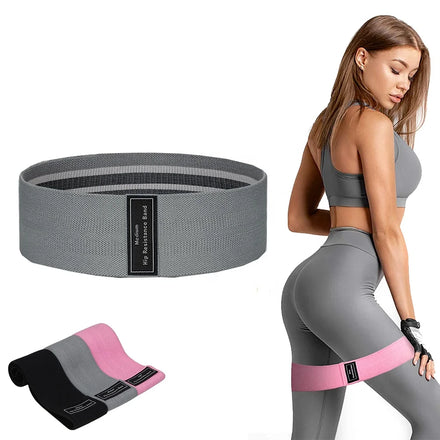 Non Slip Polyester Fabric Booty Exercise Resistance Bands for Women's Leg and Butt Workout-Durable Sports Fitness Hip Bands