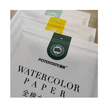 100% Cotton 300gsm Zip Lock Bag 10 Sheets Rough Potentate Water Color Painting Paper