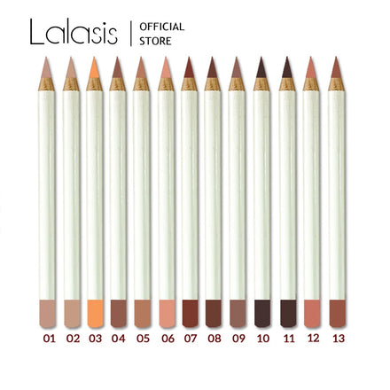Lalasis Creamy pink Lip Liner Lipliner Pencil Wholesale Waterproof Custom Nude Dark Brown Lip Liner Pencil Private Label
