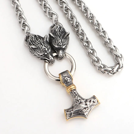 2026 Wholesale 316 L Stainless Steel Jewelry Hammer Mjolnir Necklace Men Pendant Necklace Thor Hammer Necklace