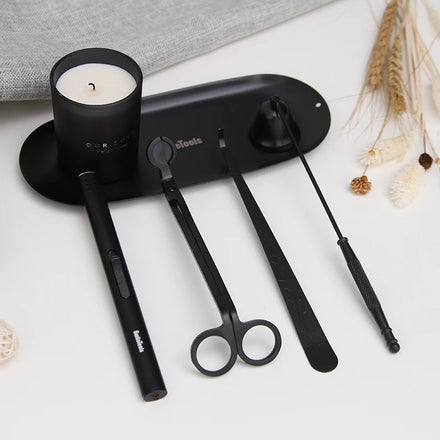 Customized Scissor Candle Wick Trimmer Dipper Candle Snuffer Candle Accessories Private Scissors Set With Lighter