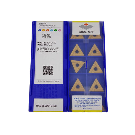 ZCC TNMG 160404 YBC251 TNMG160404L-ZC TNMG160404R-ZC Turning Inserts Carbide Inserts Cutter Lathe Processing for Steel MOQ:10pcs