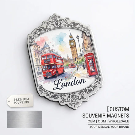 Wholesale Design Lisbon Tourist Souvenir Custom Gold Foil Fridge Magnet