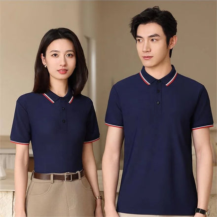 Custom Logo Black Polyester Manufacturing Clothes Men Polo Shirt Polo T-shirt for Men Simple and Casual