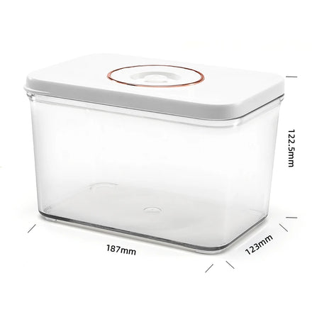 QH-FG1800 1800ml Square Vacuum Food Storage Container Airtight Glass Vacuum Canister with Lid for Kitchen Fresh-keeping