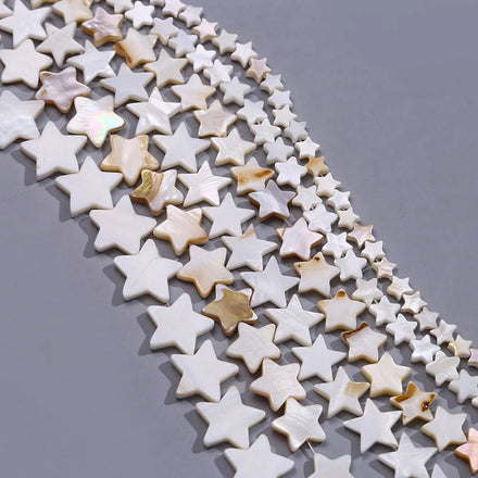 6-18mm Nature Heart Star Shape Mother of the Pearl Natural White Yellow Color Shell Beads