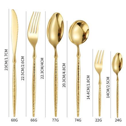 Customized Whole Gold Flatware Silver Cutlery Forks And Spoon Set Restaurants Black Cutlery Gold Design 304 stainless Steel