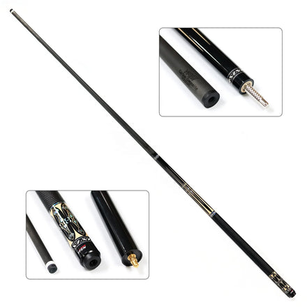 High Quality Yfen Carbon Fiber Shaft Maple Butt 12.5mm 1/2 Billiard Pool Cue With Extension