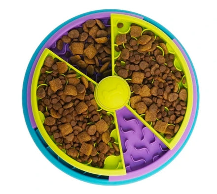 Plastic Dog Puzzle Toys Slower Feeder Three Layer Cake Slow Feeding Anti Slip Treat Dispensing